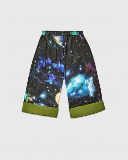 Space print pants